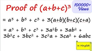 Proof of formula of whole cube of abc  abc³ [upl. by Elfie]