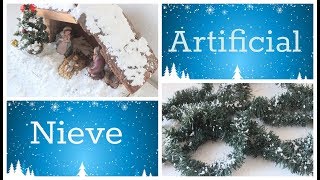 DIY  3 recetas fáciles para hacer nieve artificial  Nieve casera  Manualidades navideñas 2018 [upl. by Brufsky97]