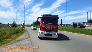 VERY RARE Incendio cartiera Melegnano  Italian Fire Brigade in emergency [upl. by Nnaycnan170]