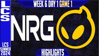 NRG vs DIG Highlights Game 1  LCS W6D1 Summer 2024  NRG Esports vs Dignitas Week 6 Day 1 [upl. by Saied]