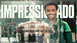 FELIPE ANDERSON SE IMPRESSIONA COM A SALA DE TROFÃ‰US DO PALMEIRAS [upl. by Sinnod]