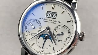 A Lange amp Sohne Saxonia Annual Calendar 330025 A Lange amp Sohne Watch Review [upl. by Alekat]