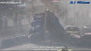 The Tornado 2012  Unlimited Bangers  Ringwood Raceway  19th August  Highlights [upl. by Ibor]