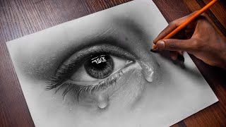 HOW TO SHADE REALISTIC EYE WITH TEARS  SHADE HYPER REALISTIC EYE [upl. by Gant]