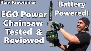 EGO Battery Powered 16 inch Chainsaw Tested and Reviewed [upl. by Milah]