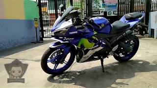 modifikasi YAMAHA R15 pasang topeng mata sipit amp winglet  tampilan jadi gahar bro [upl. by Ras901]