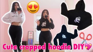 How to crop a hoodie under 5 MINUTES  Yoatzi [upl. by Ariec49]