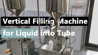 HX108HM Manual Vertical Filling Machine for Liquid Paste or Cream into Tube [upl. by Izmar717]