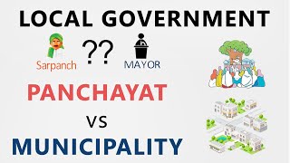 Local Government  Panchayati Raj Vs Municipalities Explained In Detail  Hindi [upl. by Branden]