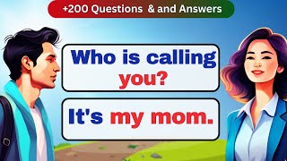 Improve English Speaking Skills🔥 200 Common Questions and Answers in English 🔥 English conversation [upl. by Mazel]