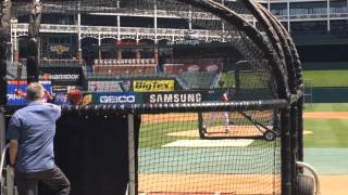 Yu Darvish vs Ryan Rua in live batting practice [upl. by Leinod]