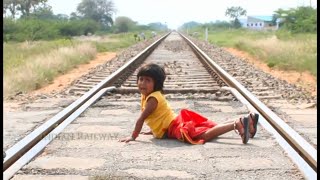 Train accident at railway crossingSmall girl died under train Train hit bike  Full story [upl. by Yerak]