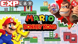 Mario vs Donkey Kong  First 3 Worlds 56 Minutes of Gameplay  Nintendo Switch [upl. by Adnolahs]