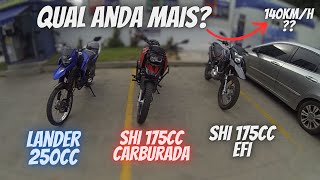 SHI 175 VS LANDER VS SHI EFI QUAL ANDA MAIS [upl. by Matheson]