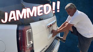 GMC Yukon liftgate stuck and wont open Ill show you how to get it open  I Can Do That DIY [upl. by Richmal]