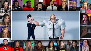 Mr Incredible vs His Boss  The Incredibles Reaction Mashup [upl. by Arytas]