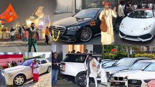 VVIP CAR COLLECTION OF BABAS AND CELEBRITIES IN AYODHYA  LAMBOROLLS ROYACEFORTUNERMAYBACK [upl. by Ertnod520]