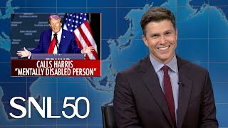 Weekend Update Trump Calls Kamala Harris “Mentally Disabled Person”  SNL [upl. by Bor]