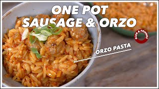 One Pan Sausage and Orzo Recipe  Glen And Friends Cooking  One Pot pasta [upl. by Oneladgam]