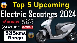 ⚡Top 5 Upcoming Electric Scooters 2024  Upcoming Electric Scooter Launch  Electric Vehicles India [upl. by Ahsrat]