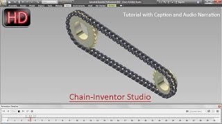 ChainInventor StudioAutodesk Inventor with caption and audio narration [upl. by Anoed]