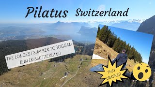 Mt Pilatus  The longest summer toboggan run in Switzerland [upl. by Bugbee507]