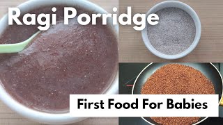 Ragi Porridge For Baby at 6 Months  First Food For Babies  white pot [upl. by Louth]