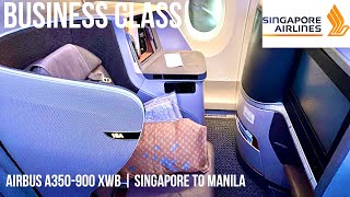 Singapore Airlines Business Class Airbus A350900 XWB  Singapore to Manila [upl. by Thinia]