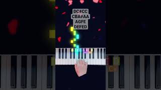 Piano tutorial how to play „Habanera“ from Bizet Carmen on pianopianotutorial habanera shorts [upl. by Yenttirb23]