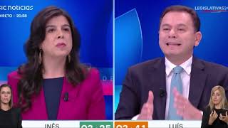 Debate 11 Fev Luís Montenegro AD contra Inês de Sousa Real PAN  Eleições Legislativas 2024 [upl. by Nohsar]