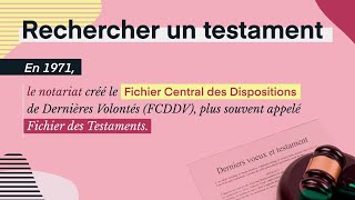 Comment faire une recherche un testament [upl. by Ammej]