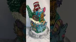 Mega Dr Seuss Buttercream Hand Painted Marshmallow Fondant cake cakedecorating drseuss cakeart [upl. by Inger]