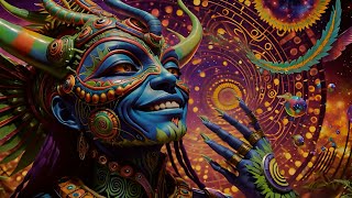 Progressive Psytrance  Electric Samurai  Hallucinations mix 2024 AI Psychedelic Graphic Visuals [upl. by Albion]