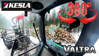 360° Video  Valtra 8050 ja KESLA 203T104 [upl. by Dinnie]