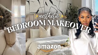 REDOING MY ENTIRE BEDROOM IN ONE WEEK FROM AMAZON AESTHETIC APARTMENT FRIENDLY DECOR HACKS  VLOG [upl. by Survance]