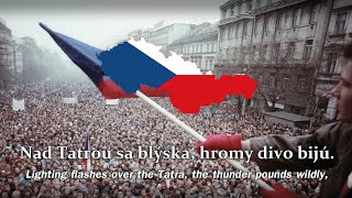 Kde domov můj amp Nad Tatrou sa blýska  National Anthem of Czechoslovakia [upl. by Htennek]