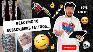 Reacting To My Subscribers Tattoos [upl. by Hafeetal]