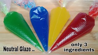 Only 3 Ingredients Piping Gel Recipe  piping glaze for cakes decorations [upl. by Appolonia92]