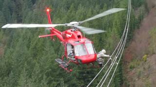 Platform Powerline Work with Blackcomb Helicopters [upl. by Suciram]