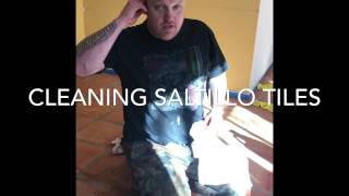 How to clean Saltillo Tile after stripping and wax removal [upl. by Pauiie]