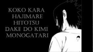 Kimi Monogatari  Noriaki Sugiyama Sasuke Uchiha Lyrics On Screen [upl. by Reave]