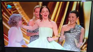 Best Actress Emma Stone In Poor Things Wins  oscars 2024 [upl. by Oelc226]