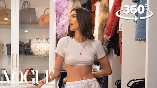 Kendall Jenner Takes You on a 360° Tour of Her Closet  Supermodel Closets  Vogue [upl. by Rondon]