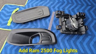 How To Add OEM Fog Lights amp OEM Switch To Ram 2500 [upl. by Aileon]