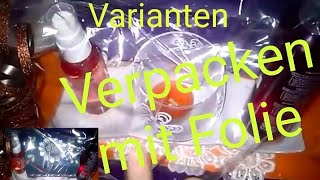 Geschenk Präsent verpacken Varianten Tipps Ideen Verpackungen mit Folie [upl. by Sapers]