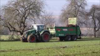 Mist streuen mit Fendt 824 Vario und Bergmann [upl. by Philemol964]