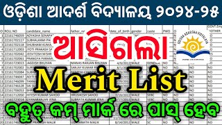 odisha adarsha vidyalaya cut off marks 2024  oavs entrance cut off marks 2024 [upl. by Warwick520]