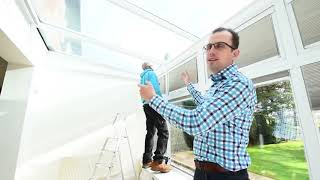 Conservatory Roof Blinds How to measure and fit DIY Honeycomb roof blinds [upl. by Emrich]