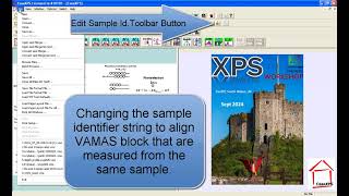 Edit Sample Id String in VAMAS file in CasaXPS [upl. by Sayres]