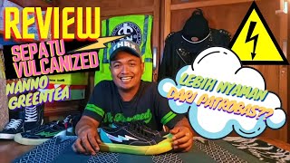 REVIEW SEPATU VULCANIZED BRAND LOKAL INDONESIA  VULCAN NANNO GREENTEA [upl. by Reisfield]